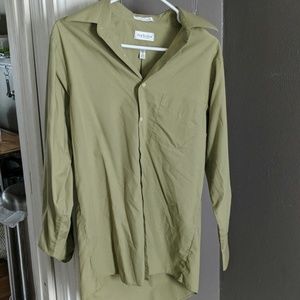 Olive green button up